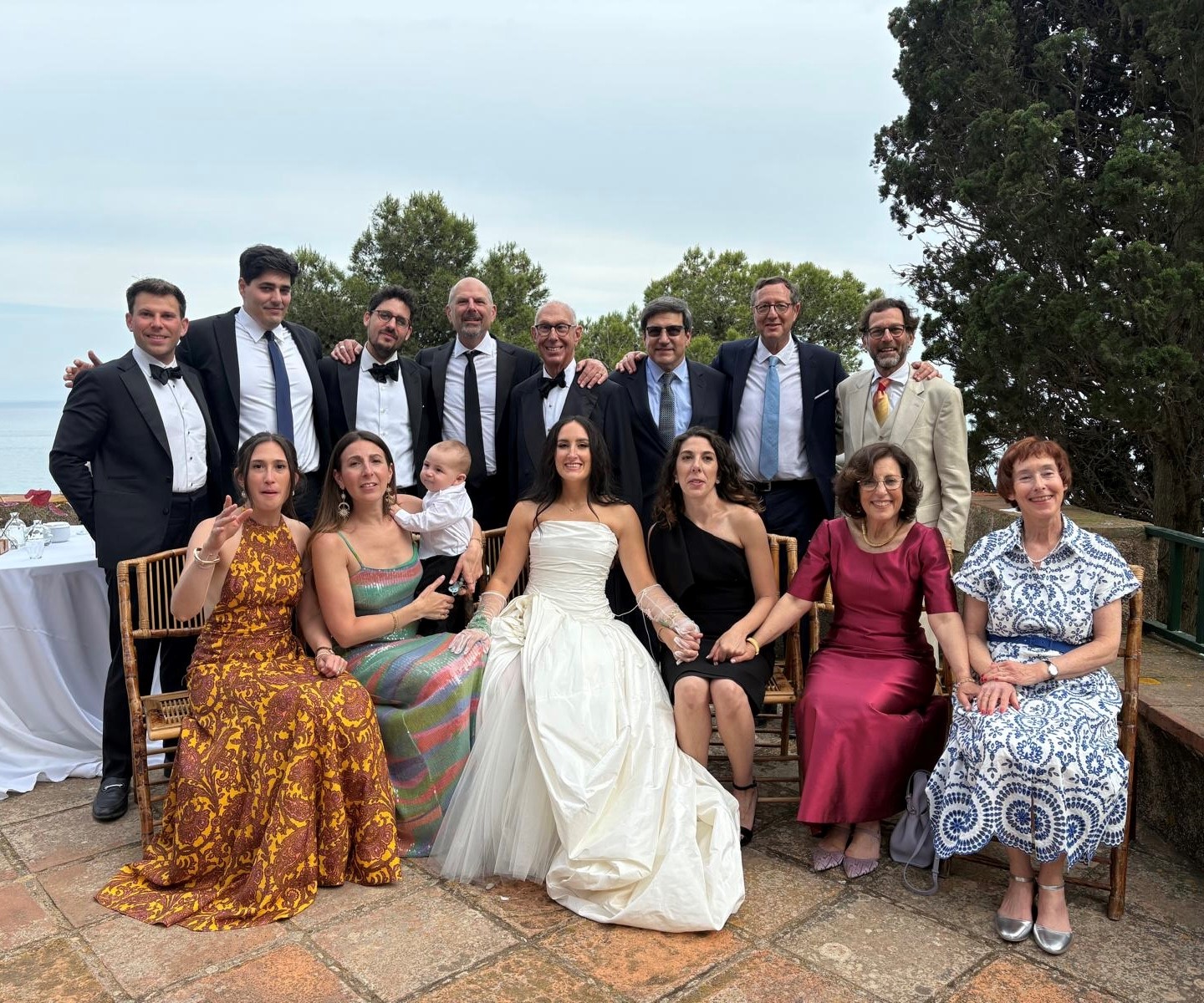 Bensignor family gathered at a wedding on the Costa Brava in Spain